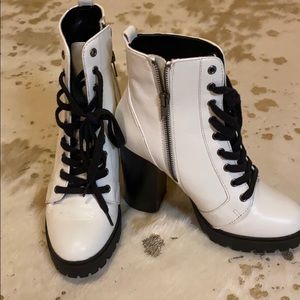 Steve Madden White Booties